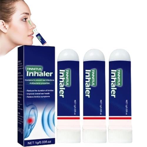 Techsilen For Tinnitus, Tinnitus Inhaler, Echoease Tinnitus Inhaler, Techsilen Tinnitus Inhaler, Tinnitus Relief for Ringing Ears, Tinnitus Relief Nasal Inhaler (3 pcs)