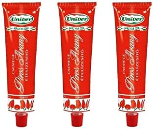 (Pack of 3) Authentic Univer Piros Arany Red Gold Hungarian Paprika Paste MILD SWEAT Csemege 3x160g