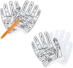 1 Pair of Reflexology Gloves Hand Pointed Reflexology Tool Print Mittens Massage Tools and Equipmen for Correctly Stimulating Hand Acupoints Health and Household