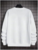 GORGLITTER Men's Crew Neck Sweatshirt Letter Print Long Sleeve Drop Shoulder Streetwear Sweatshirt Top