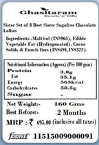 Ghasitaram Gifts Rakhi Gifts for Brothers Rakhi Gifts for Sister Set of 8 Best Sister Sugafree Chocolate Lollies