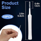10 Pcs Shower Head Cleaning Brush, Anti-Clogging Multifunctional Gap Hole Cleaning Brushes, Tiny Shower Head Crevice Cleaner Brush Cleaning Tool for Bathroom Household Faucets- White