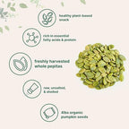 Organic Pumpkin Seeds, 4lbs | Raw, Unsalted, & Shelled – Whole Pepitas | Pumpkin Seeds to Eat | Great for Baking, Smoothies, & Salad Toppings | Natural Source of Essential Fatty Acids, Protein, & Iron