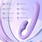 Tracy's Dog Strapless Strap-On Dildo Female Sex Toys, Velvety-Soft Double-Ended Anal Dildos, 10 Vibrations, Remote Control, Wearable G-Spot Vibrator Adult Toys for Women Lesbians & Couples (Cushify)