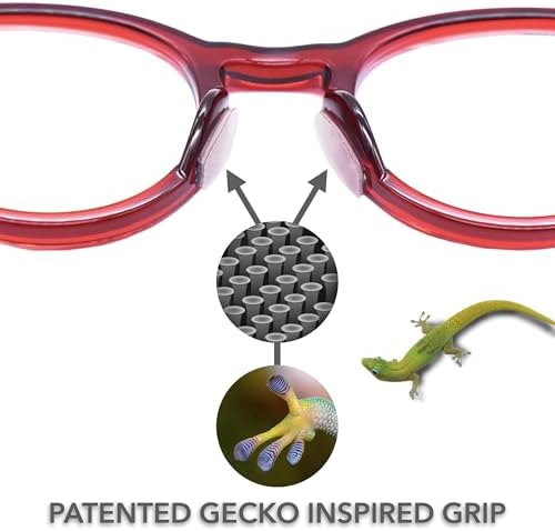 Setex Gecko Grip 1mm Anti Slip Eyeglass Nose Pads, (5 Clear Pair) USA Made, 2500 Innovative Microstructured Fibers per Nose Pad, 1mm x 7mm x 16mm