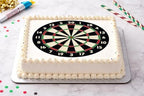 SugarMeLicious Dart Board Cake Image Topper, Dart Game Birthday Cake Decoration, Personalized 1/4 Sheet Edible Cake Banner for Darts Theme Parties and Game Night Celebrations