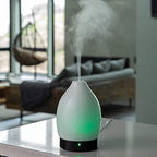 Airome Moonstone Medium Essential Oil Diffuser|100 mL Humidifying Ultrasonic Aromatherapy Diffuser 8 Colorful LED Lights, Intermittent & Continual Mist, Auto Shut-Off