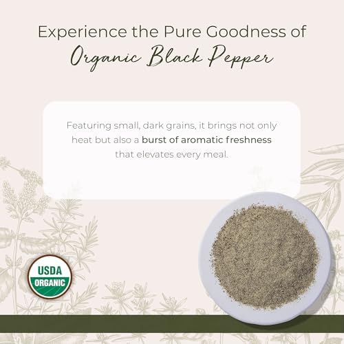 Starwest Botanicals Organic Medium Grind Black Pepper - Ground Black Peppercorns for Shaker Refills, Sourced from India & Vietnam, Certified Kosher, Non-GMO - Bulk 1 lb Bag