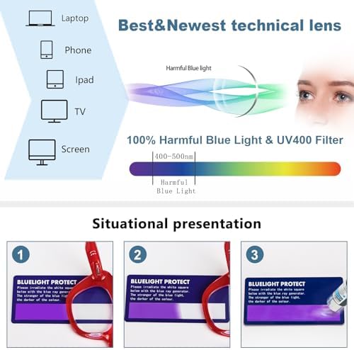 REAVEE 3 Pack Oversized Cat Eye Reading Glasses for Women men Thick Frame, Blue Light Blocking Readers Stylish Large Eyewear