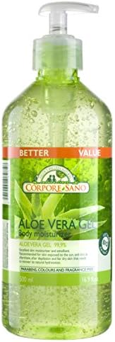 Corpore Sano Aloe Vera Gel-Body Moisturizer-CERTIFIED ORGANIC-NO PARABENS-FRAGANCE FREE-500 ml/16.9 fl oz