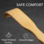 Slick- Bamboo Back Scratcher, 16.5”, 2 Pack, Wooden Back Scratcher Long Handle for Men and Women