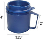Rehabilitation Advantage Insulated Plastic Mug with Tumbler Lid (8oz), Blue, Non-Weighted