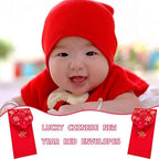 10 Pcs Chinese New Year Red Envelopes - Chinese Red Pockets, Hong Bao Lucky Money Gift Envelopes for Spring Festival, Birthday, Wedding