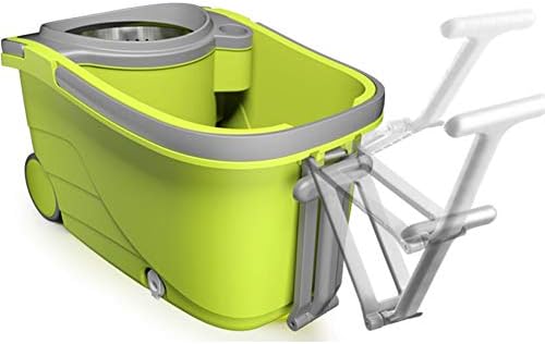 Rotating mop Double Drive Separable Hand wash Free Hand Pressure Automatic Drying Wet and Dry Mop Bucket, 2 mop Heads