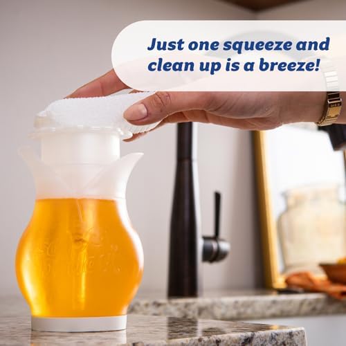 Scrub Daddy Soap Daddy - Dual-Sided Liquid Dish Soap Dispenser for Kitchen Sink + Bathroom Cleanup - Refillable + Easy to Use Countertop Essential - Use with Dish or Hand Soap - 1 Count (6 Pack)