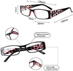 5 Pack Spring Hinge Reading Glasses Rectangular Fashion Quality Readers for Men and Women (multicolour, 1.50)Medium