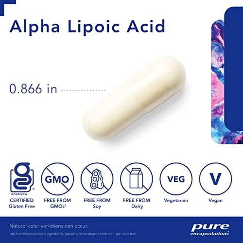 Pure Encapsulations Alpha Lipoic Acid 200 mg - 200mg ALA - Liver & Antioxidant Support* - for Nerve Health & Carb Metabolism - Vegan & Non-GMO Supplement - 60 Capsules