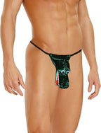 Men's G-String Exotic Underwear Sexy Costume Christmas Halloween Funny T-Back Mankini Thong Mesh Joke Gag Prank Gifts
