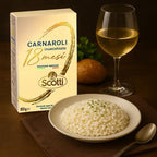 Aged Carnaroli Rice for 18 months, Risoto Rice, 100% Italian, 850 gram Chef Selection, Recipe Included For Easy Preparation, Gluten Free, Non-GMO, Vacuumed Packed, Riso Scotti