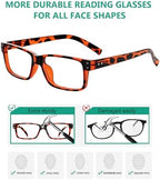 Eyekepper Vintage Reading Glasses for Men - 3 Pairs Black and 2 Pairs Tortoise - Spring Hinges Classic Readers +1.75
