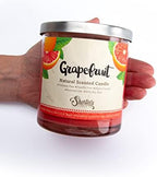 Grapefruit Highly Scented Natural Soy Candle, Essential Fragrance Oils, 100% Soy, Phthalate & Paraben Free, Clean Burning, 9 Oz.