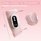 Air Compression Leg Massager, Cordless Leg Compression Massager for Circulation with 3 Modes and Heat, Easy to use, Muscle Relaxation (Pair) (Pink)