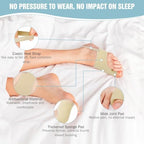 2PCS Bunion Corrector for Women & Men, Comfortable Big Toe Straightener with Pads & Splint, Hallux Valgus Pain Relief for Day & Night Support with Anti-slip Strap(Beige,1 Pair)