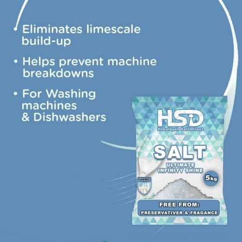 5kg / 11 LB dishwasher salt, dishwasher detergent salt with pre-soaking action, water softener salt (Pack Of 1)