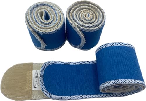 Therapeutic Treatment Wrap, 3 Count Pack, Binder Tape Like Wrap, Elastic Stretch, Effectively Holds Moist Heat Packs, Heating Packs, Cold Packs and Electrodes in Place (2.5" W x 48" L)