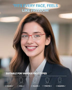 LUFF 4Pcs Anti-Blue-ray Reading Glasses Portable Ultra-Light Readers(2.50X)