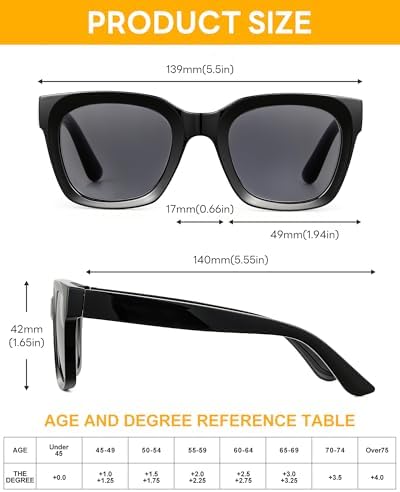 3 Pack Full Lens Reading Sunglasses for Women - Oversized Sun Readers with UV400 Protection, Spring Hinge Eyeglasses
