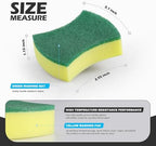 Kitchen Cleaning Sponges,96 Pack Eco Non-Scratch for Dish,Scrub Sponges.