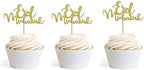 Confetti Eid Mubarak Cup Cake Topper Ramadan Kareem Party Decorations Islamic Muslim Party Decors Supplies Gold Glitter 20Pcs