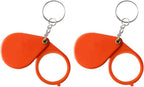 Foldable Small Keychain Magnifying Glass - 10X Reading Magnifier for Seniors, Compact & Portable Mini Magnifier, 2-Pack