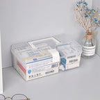 Cabilock 2pcs Portable First Aid Box Large Capacity Medicine Storage Organizer with Handle Transparent Design Durable Plastic for Home Travel Camping Emergencies White