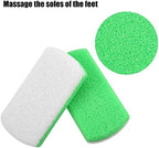 VOCOSTE 2 Pcs Foot Care Exfoliating Scrub Stone, Double Sided Fine and Coarse Pumice Stone, Foot File, Green