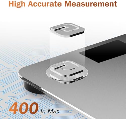 ZOETOUCH Smart Bathroom Scale for Body Weight, Digital Weighing Scale with BMI, Body Fat, Muscle Mass, Bluetooth Machine for People, Work with App, 14 Body Composition Analyzer