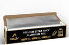 Aluminum Heavy Duty Tin Foil Roll – 12 inch wide x164 ft Length,161 sq ft – Commercial Grade & Extra Thick, Strong Enough for Food Service Industry with cutter - LuxLiv®