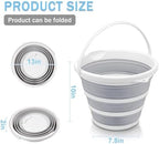 2-Pack Collapsible Buckets - 2.6 Gallon (10L) Large Capacity, Essential for RV, Garden Cleaning, Car Washing, Camping, Fishing, Multi-Purpose Durable Portable Buckets, Easy Storage, Use Anywhere