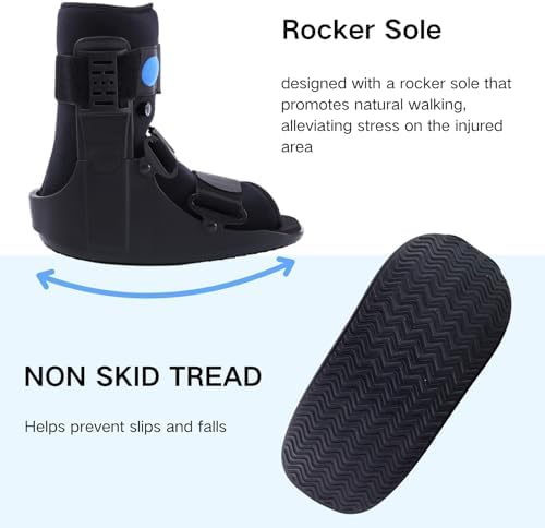 Air Walker Boot Medical Short Fracture Boot for Sprained Ankle and Achilles Tendonitis Inflatable Orthopedic Walking Boot for Broken Foot Fracture Recovery