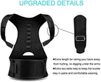 Magnetic Therapy Posture Support Back Brace -FDA Approved Medical Grade Adjustable Posture Corrector Brace Shoulder Back Support Belt- Relieves Neck, Back and Spine Pain (M)