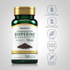 Piping Rock Bioperine Supplement 10mg | 120 Capsules | Black Pepper Extract | 95% Piperine | Gluten Free, Non-GMO