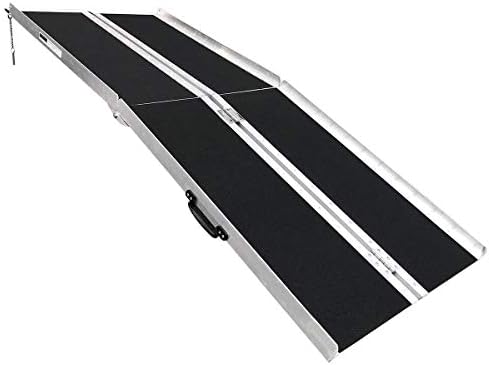 6' (72" X 31") Extra Wide Non-Skid Aluminum Wheelchair Scooter Loading Ramp 6FT, Lightweight Folding Portable Traction Ramp