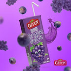 Gefen Grape juice Box Drink, 6.75oz (27 Pack) 100% Grape Juice, Tasty & Refreshing, Kosher for Passover, Drinking Straw included