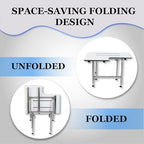 Resin Shower Seat with Legs, Heavy Duty ADA Shower Chair for Elderly & Disabled, 400lbs | 304 Stainless Steel | Folding, Wall Mounted, 24'x16'