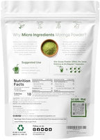 Micro Ingredients Organic Moringa Oleifera Leaf Powder, 2 Pound | Rich in Antioxidants & Immune Vitamins | Pure Leaves Without Stems | Great Superfoods for Tea or Drink | India Grown, Vegan