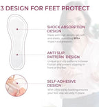 High Heel Cushion Inserts for Women - (2 Pairs) Welnove 3/4 Invisible Insoles Prevent Feet from Sliding Forward - Shock Absorption - Comfort Shoe Pads for High Heels Sandals Flats,Clear,Size S