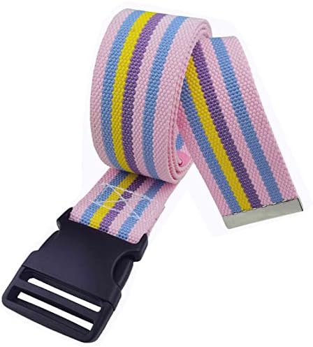 LAMBOX Walking Transfer Gait Belt 60 inch with Quick Release Buckle for Caregiver Therapist (Rainbow)