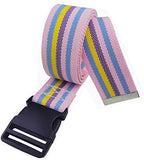 LAMBOX Walking Transfer Gait Belt 60 inch with Quick Release Buckle for Caregiver Therapist (Rainbow)