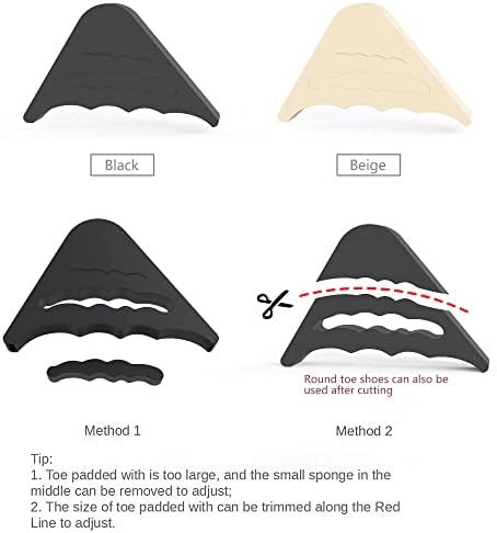SooGree Reusable Toe Filler Inserts,Adjustable Toe Plug Shoe Too Big Inserts for Women Men Pumps Flats Sneakers (2Pair)